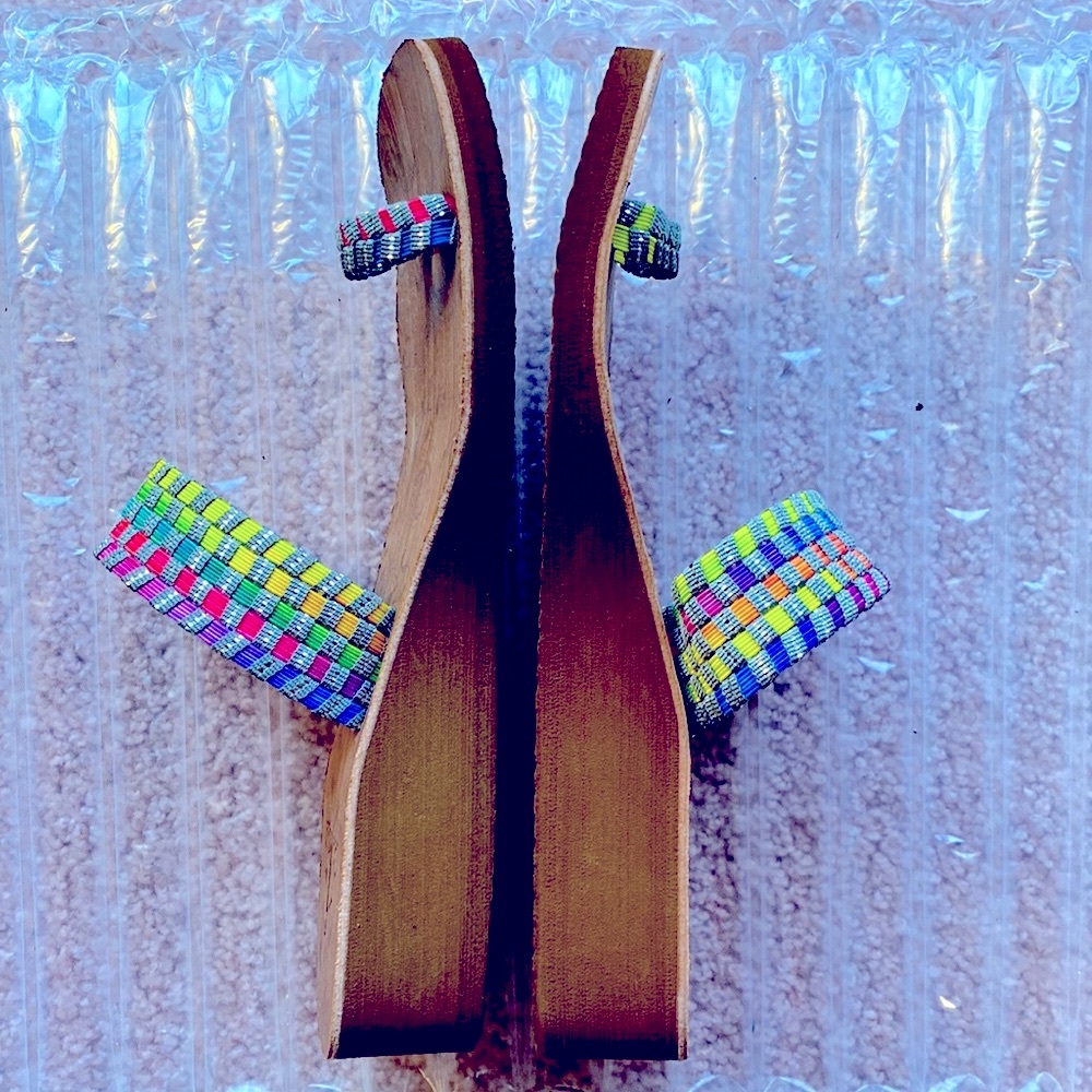 NWOT. Corkys multi colored sandals. - Picture 2 of 5